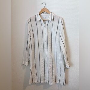 J. Jill Linen Cotton Spring Button Down Tunic